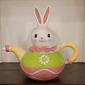 Johanna Parker Carnival Cottage Easter Bunny Teapot